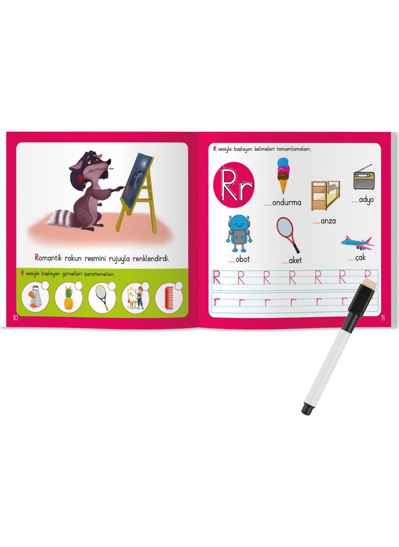 Yükselen Zeka Rising Intelligence My First Alphabet Book Set (Write-Erase) - Audio Book  - Image 3