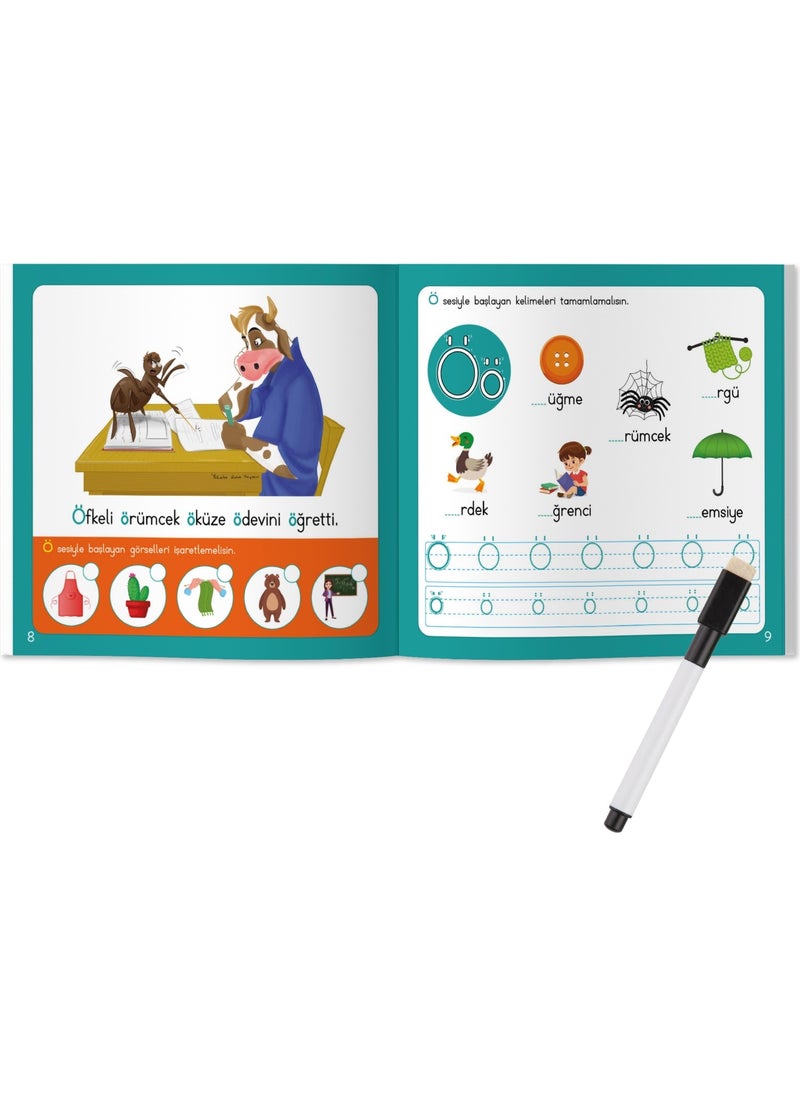 Yükselen Zeka Rising Intelligence My First Alphabet Book Set (Write-Erase) - Audio Book  - Image 2