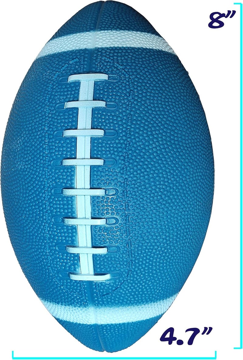 AppleRound 3-Pack 8-Inch Waterproof Footballs for Pool, Beach, & Backyard - Ideal for Water & Land Play - Ball Pump Included, Pee-Wee Junior Size for Kids & Teens - Image 3