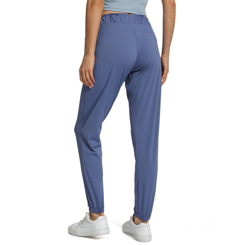Haowind Joggers for Women with Pockets Elastic Waist Workout Sport Gym Pants Comfy Lounge Yoga Running Pants(Dusty Blue M) - Image 2
