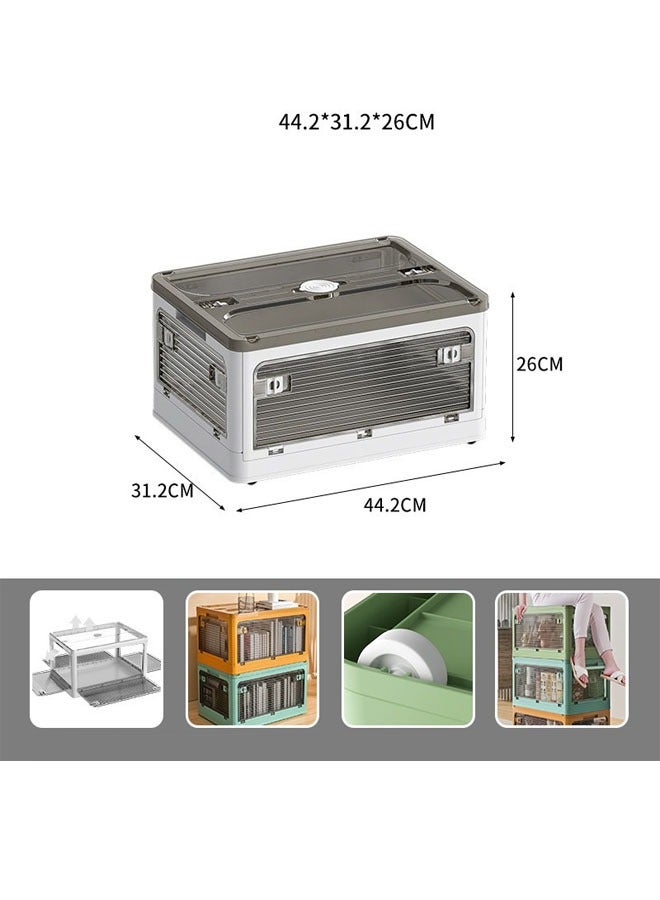 إن كي أكس صندوق تخزين شفاف قابل للطي متعدد الاستخدام للكتب والأغراض المنزلية - Image 1