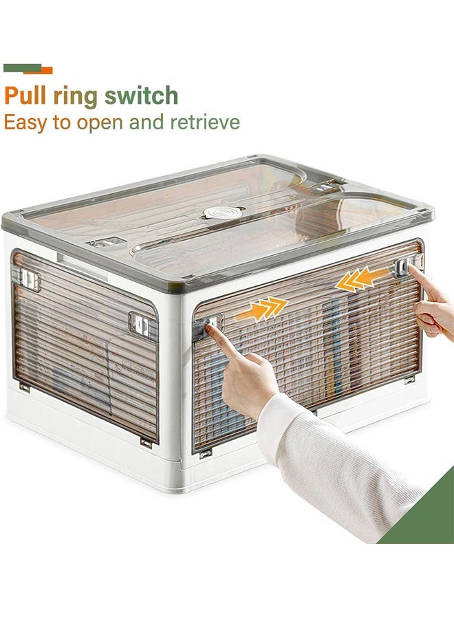 إن كي أكس صندوق تخزين شفاف قابل للطي متعدد الاستخدام للكتب والأغراض المنزلية - Image 4