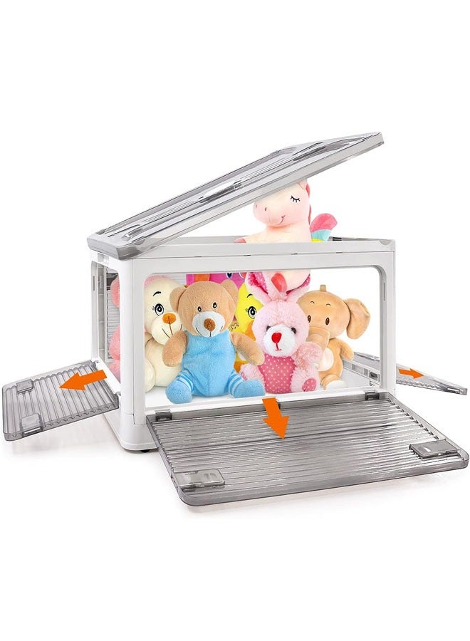 إن كي أكس صندوق تخزين شفاف قابل للطي متعدد الاستخدام للكتب والأغراض المنزلية - Image 2