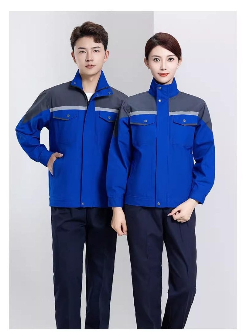 NIBEMINENT Work Jacket and Pants Set High Visibility Workwear Work Suits Industrial for Reflective Worker Wear Repairman Clothing - Image 1