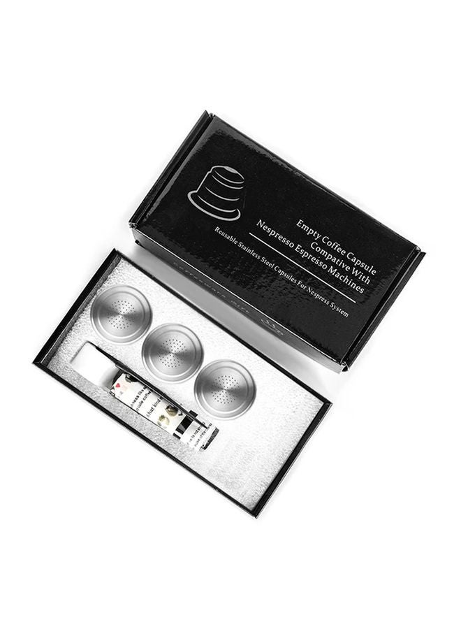 مجموعة ٣ كبسولات قهوة قابلة لإعادة الاستخدام من الفولاذ المقاوم للصداد - وفر المال وقلل النفايات - Image 1
