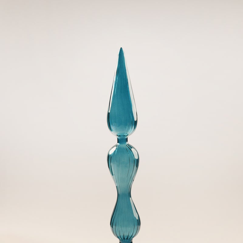 Homez Glass Ramadan Decorative Piece, Blue 10.5*10.5*60.5Cm - Image 2