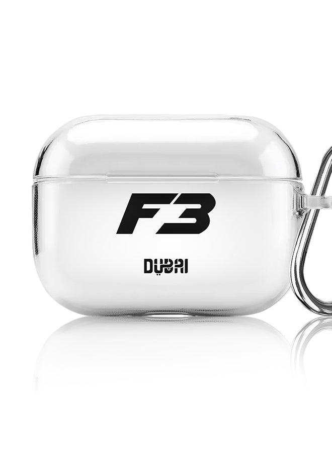 Stylizedd Classic Clear printed Case for Apple AirPods Pro 2nd Generation Thin Transparent Cover [Designed for Apple AirPods Pro 2nd Generation] - Faz3 Dubai White  - Image 1