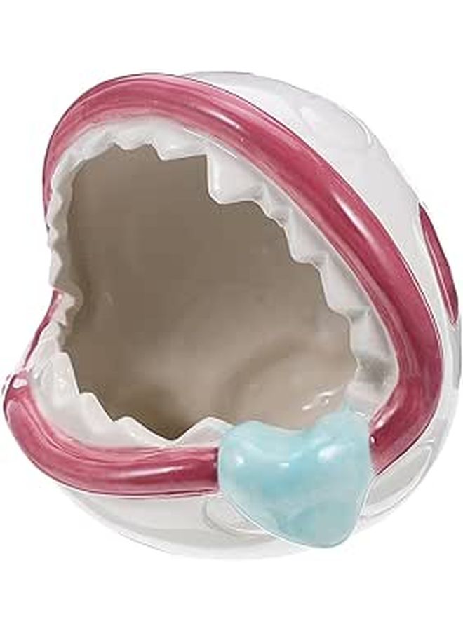 Pink Ceramic Cartoon Carnivorous Plant Ashtray for Home Patio Desktop Smoking Accessory - Image 1