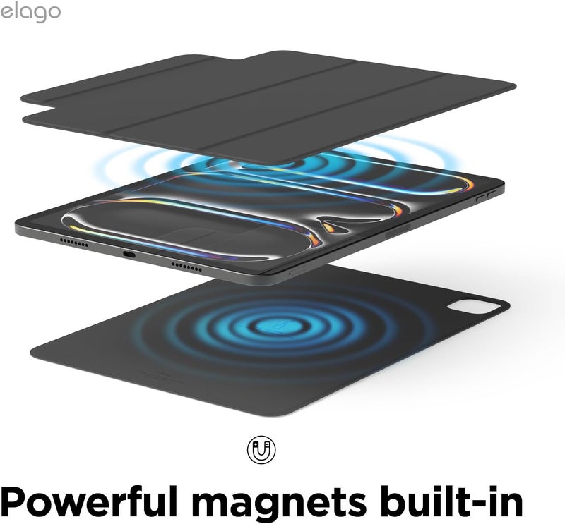 Elago Magnetic Folio For Ipad Pro 11 Inch Case 2024 M4 Cover Dark Grey With Auto Sleep And Wake Function - Image 3