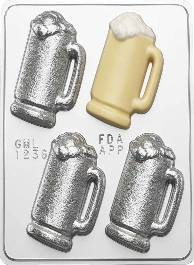 Food Beer Mug Medium Chocolate Candy Mold 1236 with 4 Cavities - Image 4
