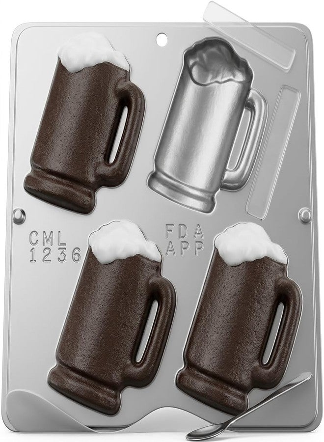 Food Beer Mug Medium Chocolate Candy Mold 1236 with 4 Cavities - Image 3
