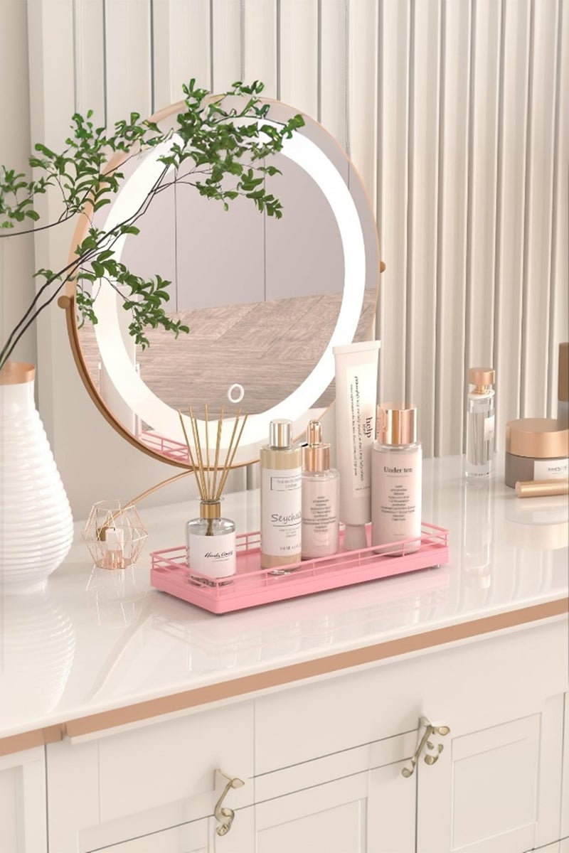 Bukela Oak Bathroom Tray for Counter, 11" Wooden Vanity Tray for Perfume Makeup Candle, Kitchen Sink Countertop Organizer for Soap Dispenser Sponge Holder, Toilet Tank Coffee Table Bar Tray - Image 1