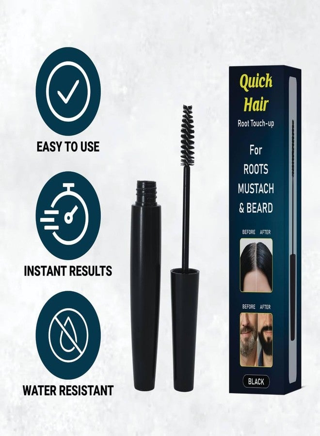 AVNISH Quick Black Hair Touch Up Stick | Instant Coverage for Men & Women | Semi Permanent | Hair Mascara, Beard & Root Touch Up | Smudge-Proof & Long-Lasting | Ideal for All Hair Types (Black) - Image 2