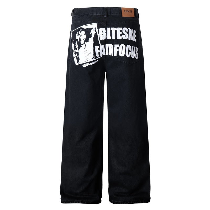 Unisex Casual Daily Denim Jeans - Image 2