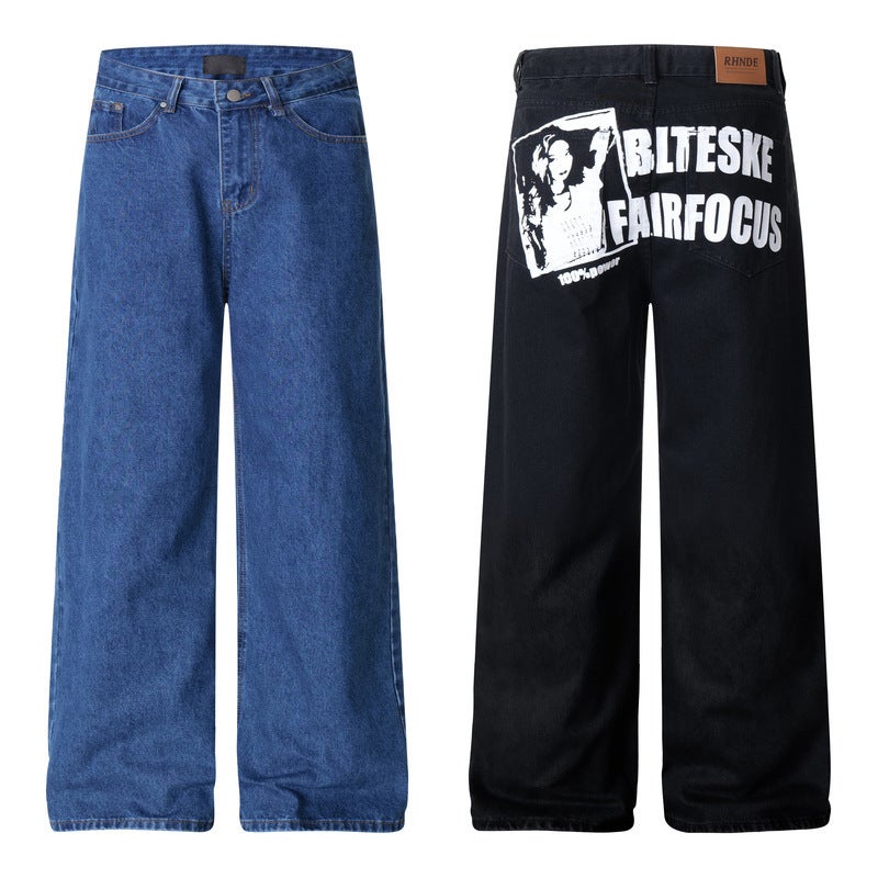 Unisex Casual Daily Denim Jeans - Image 4