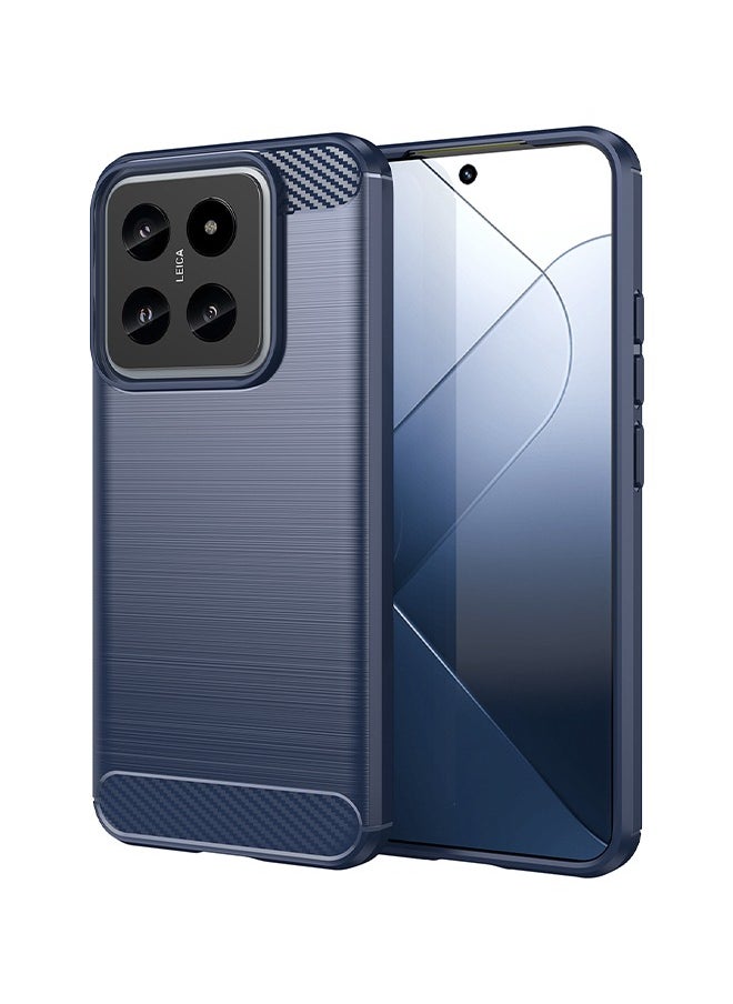 SNBFA - Xiaomi 14 Case Cover with Soft TPU Carbon Fiber Texture Anti-Scratch Shockproof Slim Anti-Drop Bumper Back Cover Comfortable Touch shell Phone Accessory for Xiaomi 14 5G - Image 1