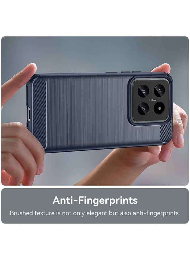 SNBFA - Xiaomi 14 Case Cover with Soft TPU Carbon Fiber Texture Anti-Scratch Shockproof Slim Anti-Drop Bumper Back Cover Comfortable Touch shell Phone Accessory for Xiaomi 14 5G - Image 1