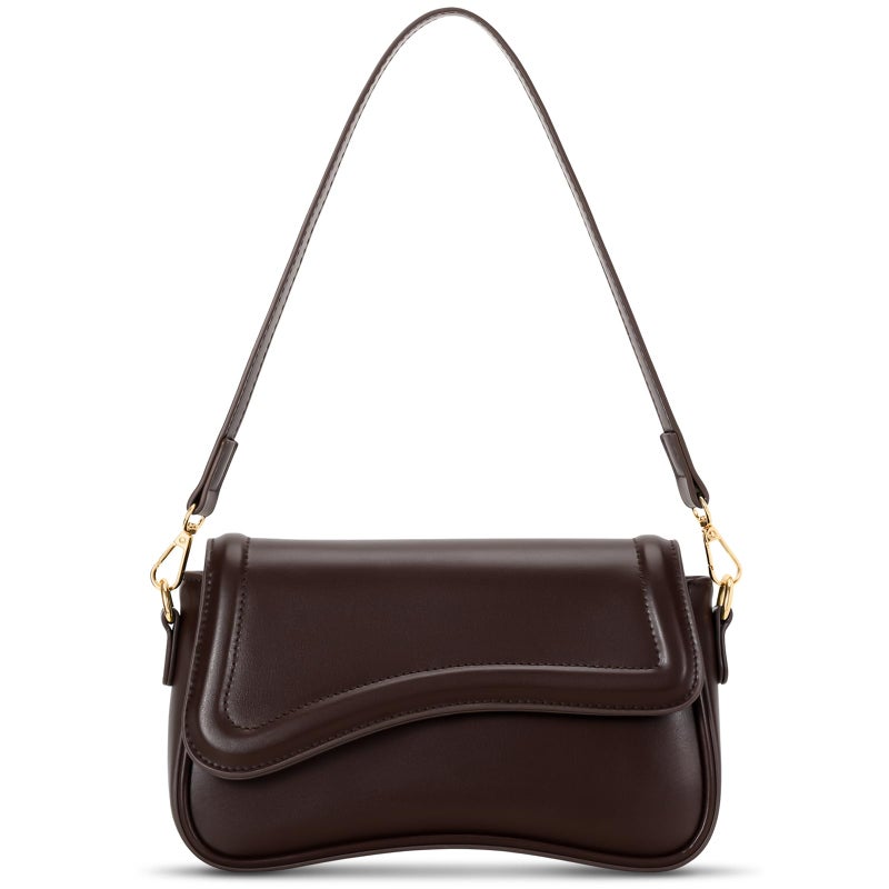 KKXIU Shoulder Bag for Women Small Clutch Purses Cute Hobo Handbag Trendy Underarm Bag-Coffee - Image 1