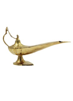 Antique Museum Brass Jinny Lamp Flower Carving Work 12 Inch  - Image 3