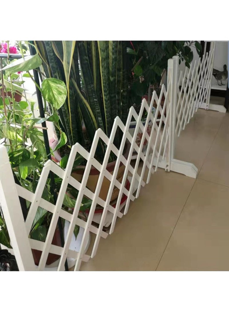 Generic FFD Portable Expandable Wooden Fence Climbing Plant Helps Trellis Pet Nursery Fence For Garden Patio Lawn White 4pcs  - Image 5