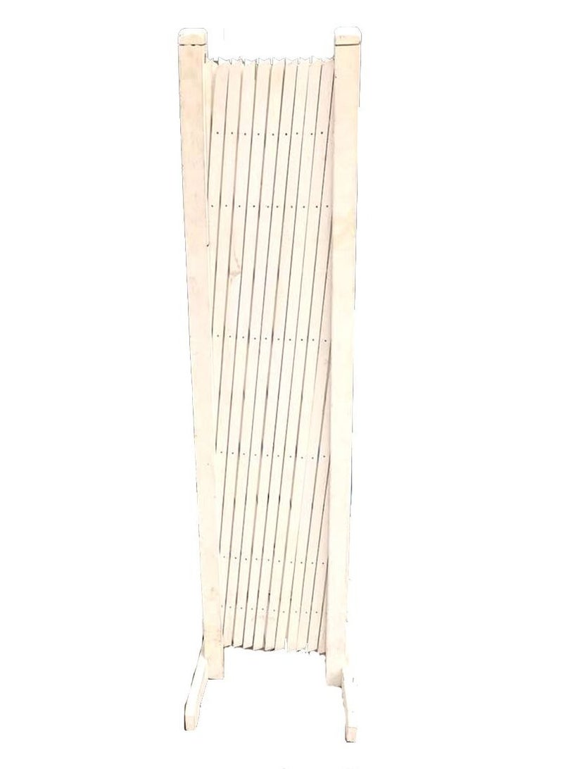 Generic FFD Portable Expandable Wooden Fence Climbing Plant Helps Trellis Pet Nursery Fence For Garden Patio Lawn White 4pcs  - Image 3