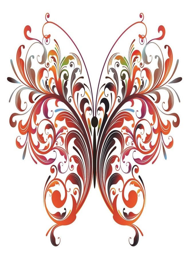Asmi Collections PVC Wall Stickers Beautiful Floral Big Butterfly - Image 1