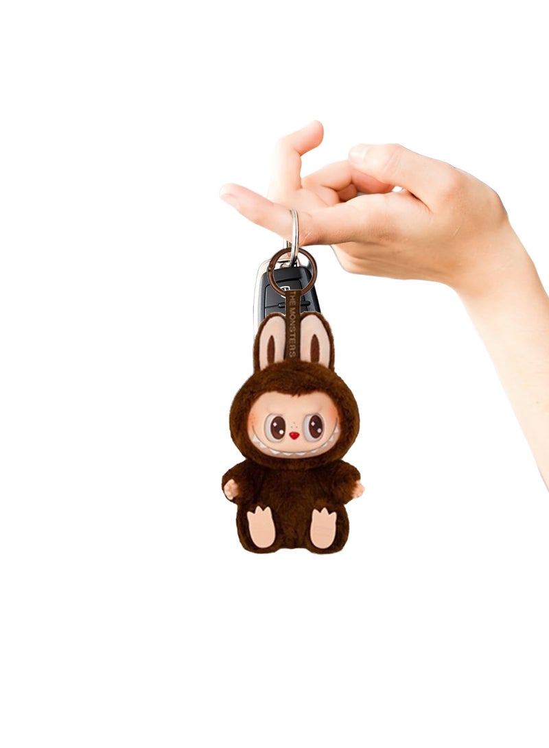 LABUBU Cute Plush Cartoon Labubu Keychain Pendant for Backpack Bag Hanging Key Ring Gift  - Image 1