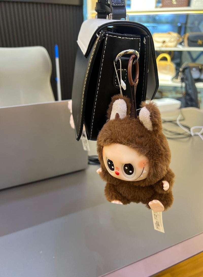 LABUBU Cute Plush Cartoon Labubu Keychain Pendant for Backpack Bag Hanging Key Ring Gift  - Image 3
