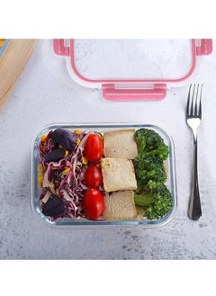 TYCOM Glass Meal Prep Containers 10 Pieces Rectangle Glass Food Storage Containers with Lids Glass Lunch Box Portion Control Airtight Glass Bento Box Lunch Containers 10P Rectangle Green.  - Image 5