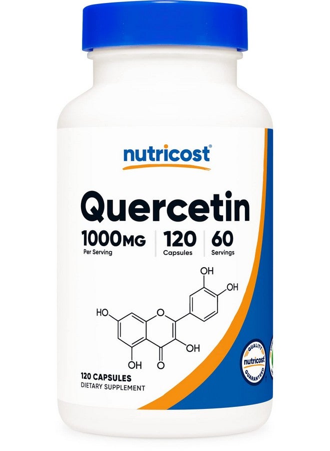 Nutricost Quercetin 1000Mg 120 Capsules Vegetarian Capsules 60 Servings 500Mg Per Capsule Nongmo Gluten Free - Image 1