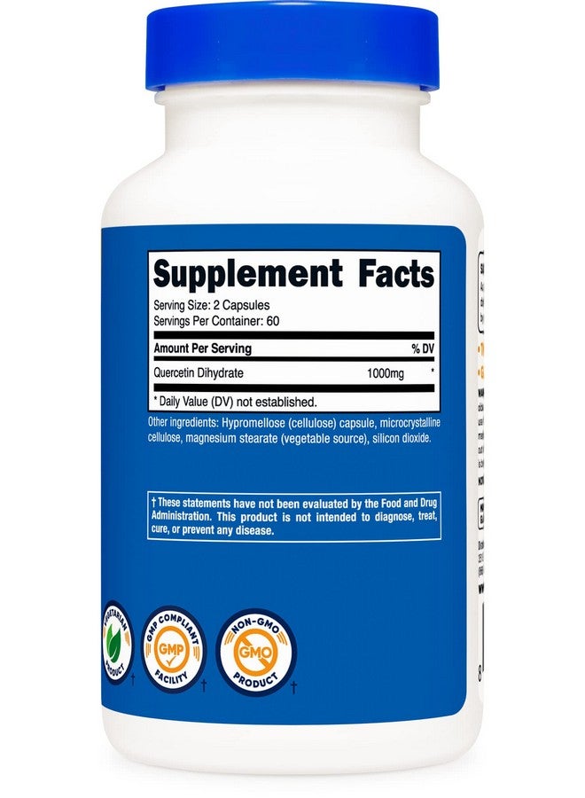 Nutricost Quercetin 1000Mg 120 Capsules Vegetarian Capsules 60 Servings 500Mg Per Capsule Nongmo Gluten Free - Image 5