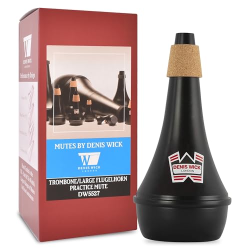 Denis Wick Practice Mute for Trombone or Large Flugelhorn, 5527 - Hand-Spun Aluminum Mute with Natural Cork - Brilliant Tone, Reliable Intonation -Great for Practice or Performance - 14 x 6 x 6 inches - Image 1
