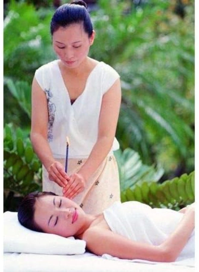 Generic GREFLY 10 pcs Quicker Ear Candling Therapy Straight Style Ear Care Ear Candle Aromatherapy Indian Ear Candles Beeswax  - Image 3