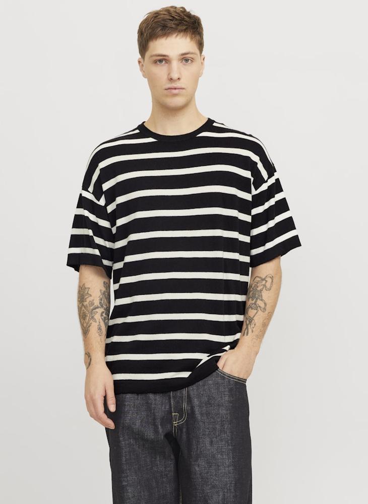 JACK & JONES Striped Crew Neck T-Shirt  - Image 1