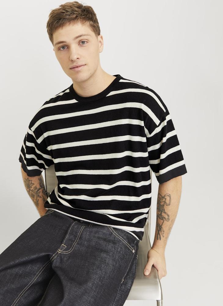JACK & JONES Striped Crew Neck T-Shirt  - Image 3