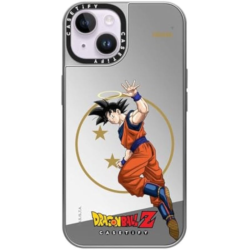 Casetify Mirror iPhone 14 Case 【Dragon Ball Colab/Reflective / 4.9ft Drop Protection/Magsafe】 - Goku - Silver on Silver - Image 4