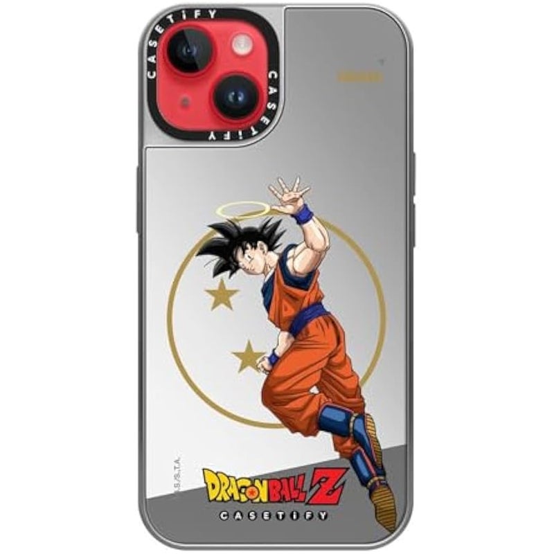 Casetify Mirror iPhone 14 Case 【Dragon Ball Colab/Reflective / 4.9ft Drop Protection/Magsafe】 - Goku - Silver on Silver - Image 5
