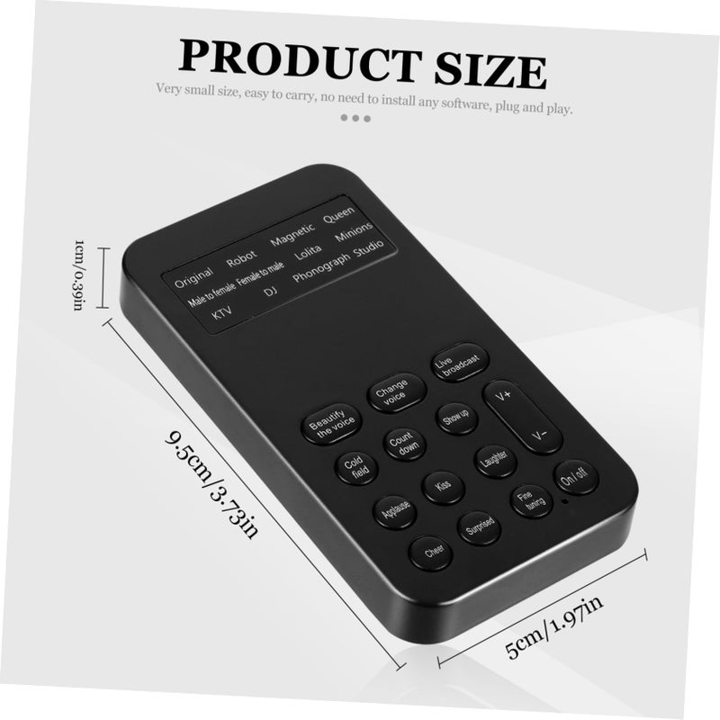 Mini Voice Changer Sound Card Multifunctional Audio Enhancer for Phone Gaming Recording - Image 3