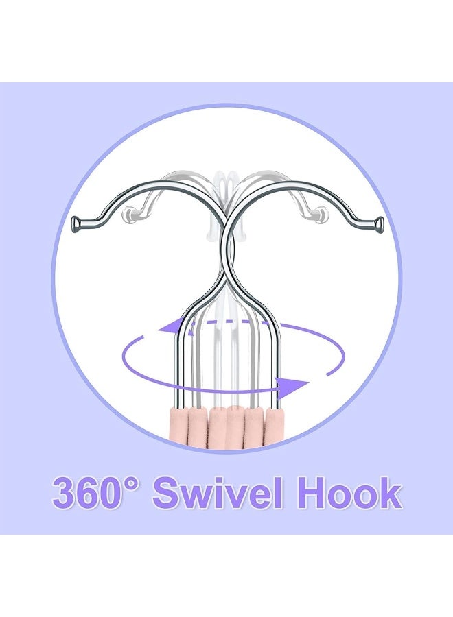 Red Dot Gift® 10-Pack Baby Velvet Hangers - Nursery Clothes Hangers Non Slip Toddler Hangers, 360 Chrome Swivel Hook (Pink, 28 cm) - Image 4