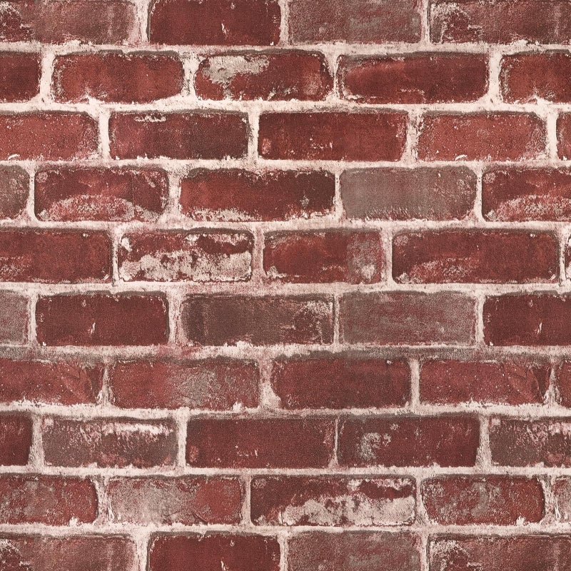 Qianglive Red Brick Peel and Stick Wallpaper 175300 Faux Brick Contact Paper Removable Self Adhesive Vinyl Wallpaper for Bedroom Kitchen Fireplace Accent Wall - Image 2