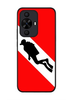 Stylizedd Rugged Black edge case for Huawei nova 12s / Huawei nova 11/ Huawei nova 12 Lite 4G, Slim fit Case Flexible Anti Drop TPU Gel Thin Cover - Diver Flag  - Image 1