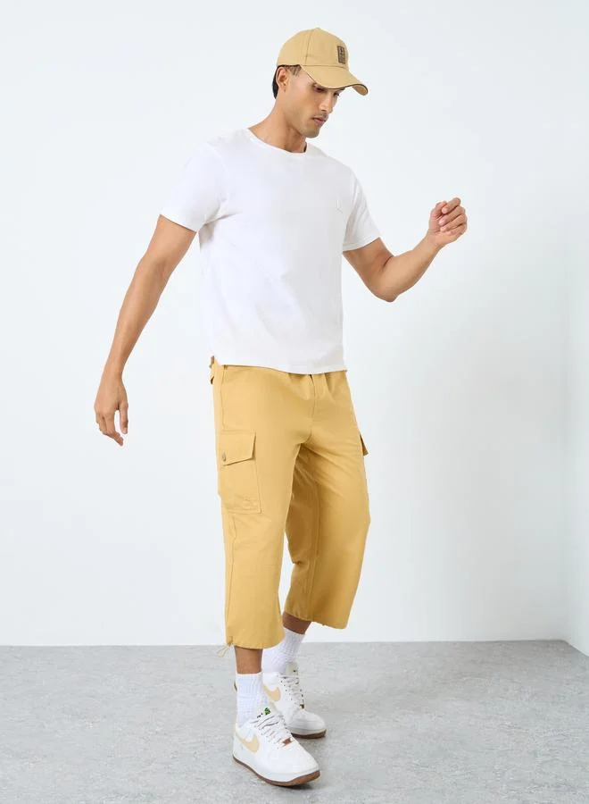 Styli Styli Men Beige Regular Fit 3/4 Shorts with Pockets
