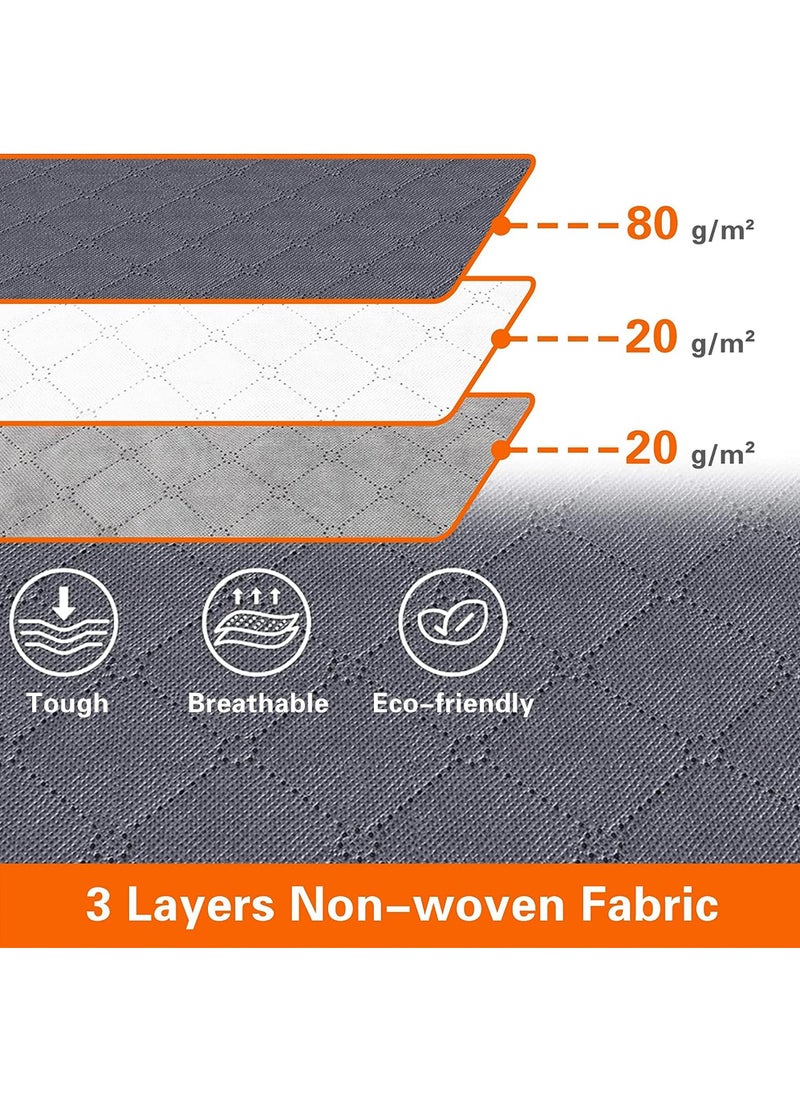 3-pack bed bottom storage bag 75L foldable clothing bag large capacity storage container with transparent window reinforcement handle zipper organizer comfortable blanket bedding non-woven fabric