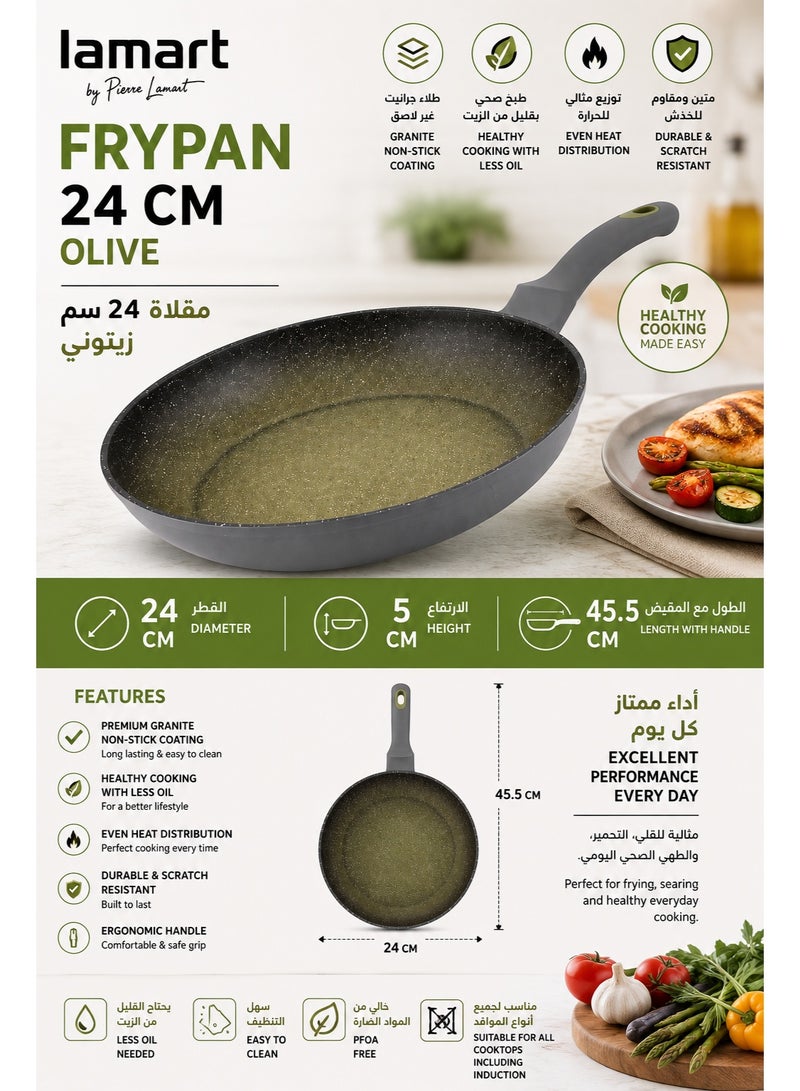 Lamart NON-STICK FRYPAN Aluminium 24 cm - Image 4
