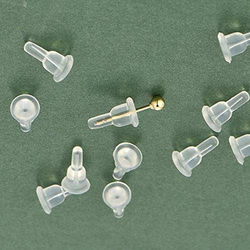 Gaprumi 50pcs Silicone Earring Backs, Full-Cover Clear Earring Backs, Dust-Proof, Hypoallergenic Soft Ear Safety Pads Backstops for Stabilize Earring Studs Hooks (10x6mm) - Image 4