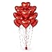 WYMM Red Heart Balloons 45 Pcs Heart Shaped Helium Foil Balloons in 5 10 18 Inch Sizes Ideal for Valentine Decor Wedding Engagement Romantic Party Proposal Anniversary Decorations - Image 2