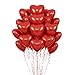 WYMM Red Heart Balloons 45 Pcs Heart Shaped Helium Foil Balloons in 5 10 18 Inch Sizes Ideal for Valentine Decor Wedding Engagement Romantic Party Proposal Anniversary Decorations - Image 4