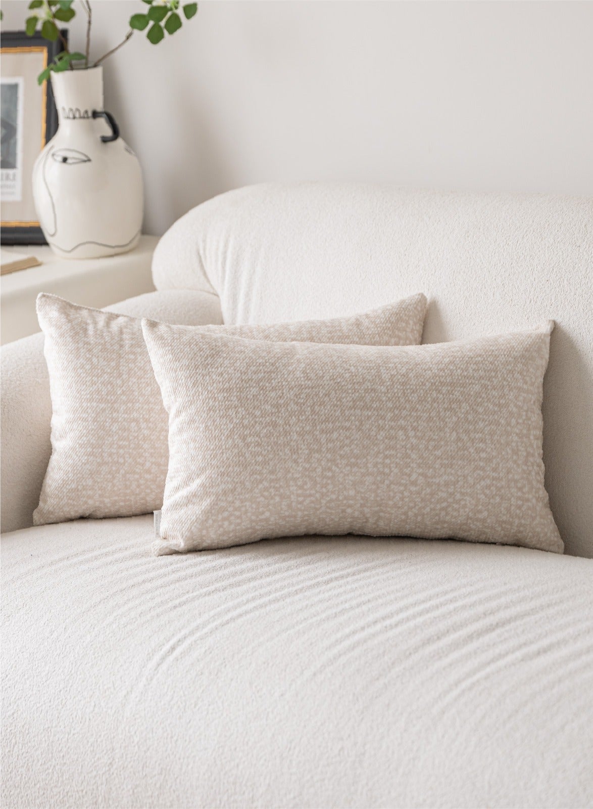 a moment Beige Couch Throw Pillow Covers 30x50 CM for Couch Bed