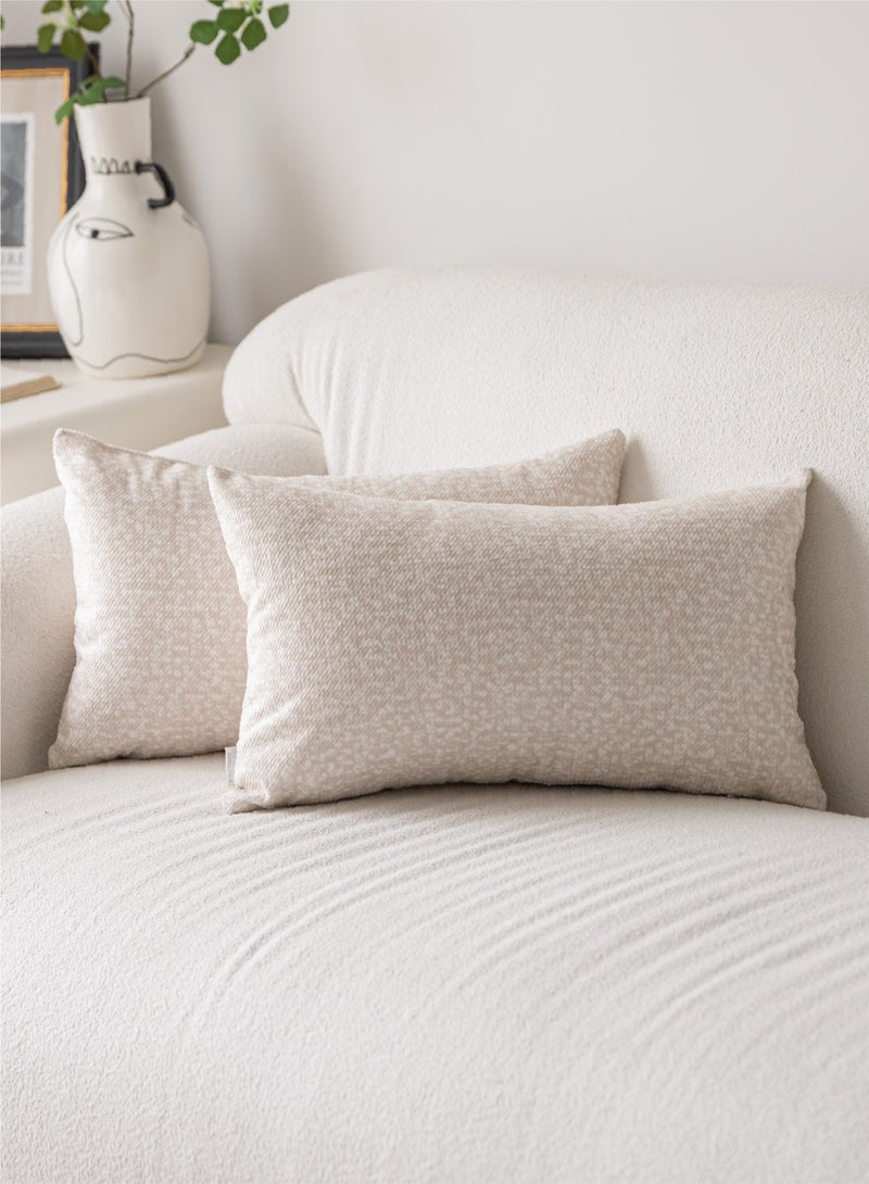 a moment a moment Beige Couch Throw Pillow Covers 30x50 CM for Couch Bed Sofa Decorative Pillows Cushion Covers Two-tone Color Twill Pack of 2 Modern Pillows for Sofa Bedroom  - Image 1