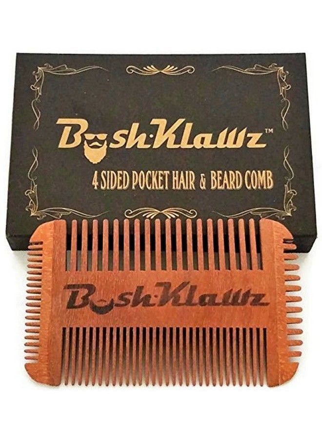 BushKlawz 4Klawz Beard Comb Pocket Comb For Men  - Image 1